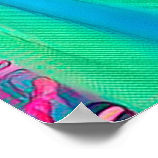 熱帯性のヤシの葉のテクスチャ背景。ヤシの葉i ポスター (角)