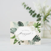 熱帯性のヤシフローラは私の花の飾り インビテーションポストカード (スタンド正面)