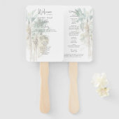 熱帯性のヤシモダン結婚の木 ハンドファン (正面&裏面)