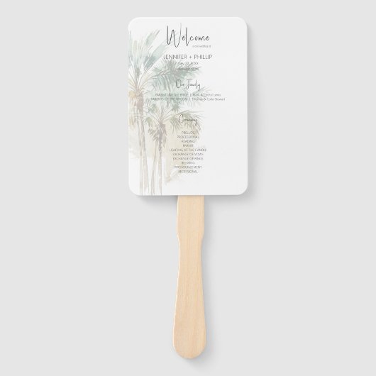 熱帯性のヤシモダン結婚の木 ハンドファン (正面)