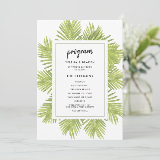 熱帯性のヤシ結婚の木 プログラム (スタンド正面)