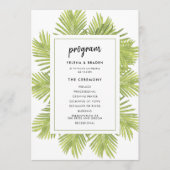 熱帯性のヤシ結婚の木 プログラム (正面)