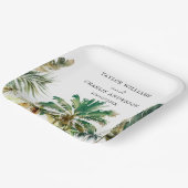 熱帯性のヤシ結婚の木 ペーパープレート (傾斜あり)