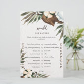 熱帯性の彼女は、むしろブライダルシャワーのゲームカード (スタンド正面)