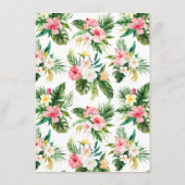 熱帯性の彼女は、むしろブライダルシャワーのゲームカード エンクロージャーカード (裏面)