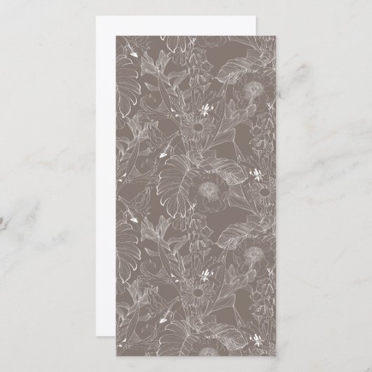 熱帯性の花とヤシ離れの花。 案内状 (正面/裏面)