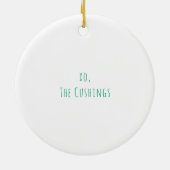 熱帯性クリスマスパームツリープレゼント沿岸 セラミックオーナメント (裏面)