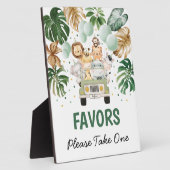 熱帯性サファリの動物の野生の1階に署名 フォトプラーク (側面)