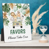 熱帯性サファリの動物の野生の1階に署名 フォトプラーク (側面)