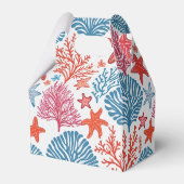 熱帯性サンゴとヒトデの模様 フェイバーボックス (裏面サイド)