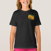 熱帯性シャクナゲTシャツ付きブルーバタフライ Tシャツ (正面)