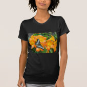 熱帯性シャクナゲTシャツ付きブルーバタフライ Tシャツ (正面)