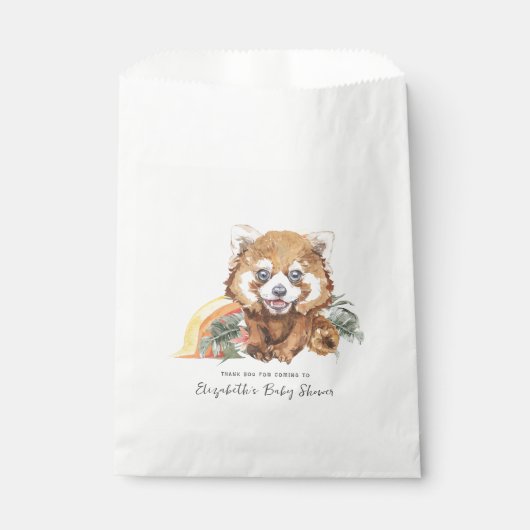 熱帯性ジャングルの赤ん坊の動物 |赤ちゃんシャワー フェイバーバッグ (正面)