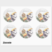 熱帯性ジャングルの赤ん坊の動物 |赤ちゃんシャワー ラウンドシール (シート)