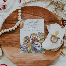 熱帯性ジャングルの赤ん坊の動物 |赤ちゃんシャワー