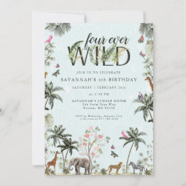 熱帯性ジャングル動物 | 4つのワイルド 招待状