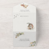 熱帯性ジャングル結婚動物 オールインワン招待状 (外側)