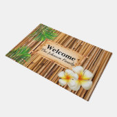 熱帯性チキ竹スティック ドアマット (アングル)