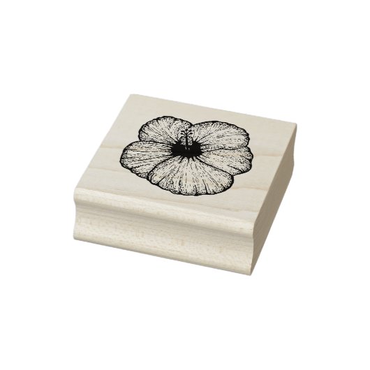 熱帯性ハイビスカスゴム印、花、植物学 ラバースタンプ (スタンプ)