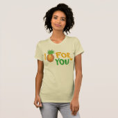 熱帯性パイナップルおもしろいグルメ Tシャツ (正面フル)