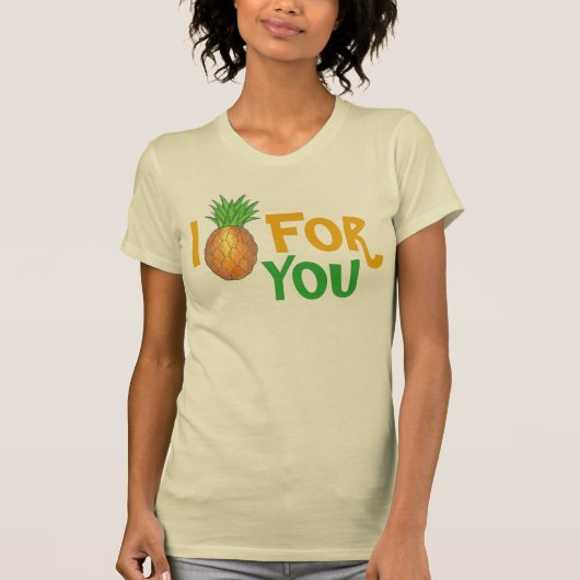 熱帯性パイナップルおもしろいグルメ Tシャツ (正面)