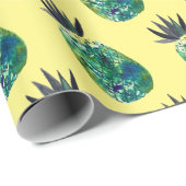 熱帯性パイナップルパーティー黄色ラッピング紙 ラッピングペーパー (ロールコーナー)
