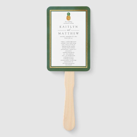 熱帯性パイナップル結婚の収集計画 ハンドファン (正面)