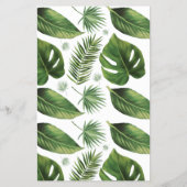 熱帯性パームオーバーまたはアンダーブライダルシャワーゲームカード チラシ (裏面)