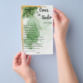 熱帯性パームオーバーまたはアンダーブライダルシャワーゲームカード チラシ (ハンドル)