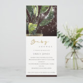 熱帯性パームスターリーメイスンジャーJARライト赤ちゃんシャワー 招待状 (スタンド正面)