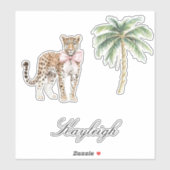 熱帯性パームツリーチータヒョウ シール (シート)