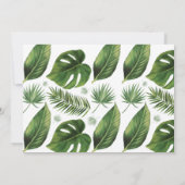 熱帯性パームバブル&ブライトカップルのシャワーの爽快 招待状 (裏面)