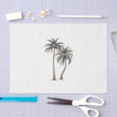 熱帯性パーム素朴ツリー結婚沿岸 薄葉紙 (クラフト)