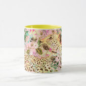 熱帯性ヒョウ柄フローラハワイアン マグカップ (中央)