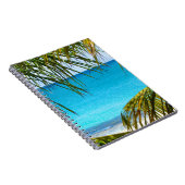 熱帯性ビーチにパームフロンツを額装 ノートブック (右側)