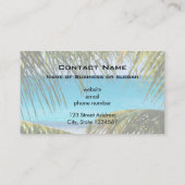 熱帯性ビーチにパームフロンツを額装 名刺 (裏面)