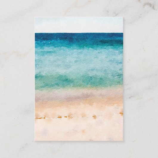 熱帯性ビーチのベビーリクエストカード用の本 エンクロージャーカード (裏面)