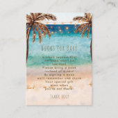 熱帯性ビーチのベビーリクエストカード用の本 エンクロージャーカード (正面)