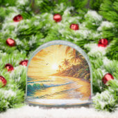 熱帯性ビーチサンセットとヤシの木 (クリスマス)