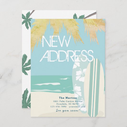 熱帯性ビーチブルーの動きを発表 案内ポストカード (正面/裏面)