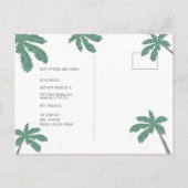 熱帯性ビーチブルーの動きを発表 案内ポストカード (裏面)