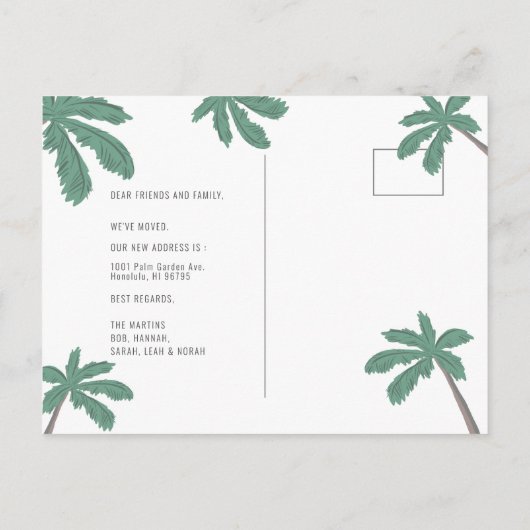 熱帯性ビーチブルーの動きを発表 案内ポストカード (裏面)