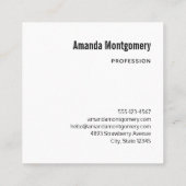 熱帯性ビーチ（風が吹くヤシの木あり） スクエア名刺 (裏面)