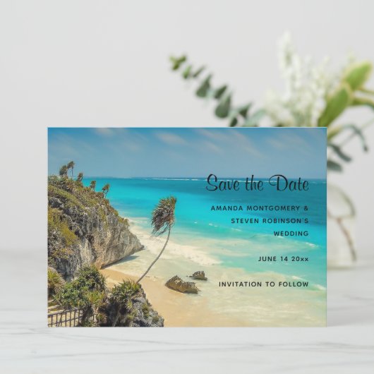 熱帯性ビーチ（風が吹くヤシの木あり） セーブザデート (スタンド正面)