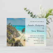 熱帯性ビーチ(風が吹く木々結婚) 招待状 (スタンド正面)