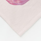 熱帯性ピンクの花、プロテア、花鳥 フリースブランケット (角)