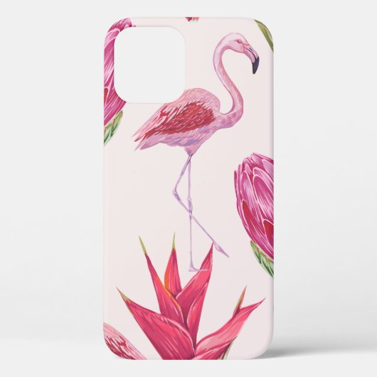 熱帯性ピンクの花、プロテア、花鳥 Case-Mate iPhoneケース (裏面)