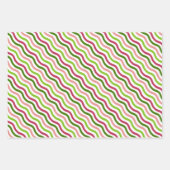 熱帯性フラミンゴと花 ラッピングペーパーシート (正面3)