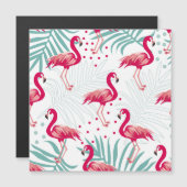 熱帯性フラミンゴ葉と、夏のパターン。 (正面/裏面)