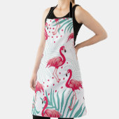 熱帯性フラミンゴ葉と、夏のパターン。 エプロン (インサイチュ)
